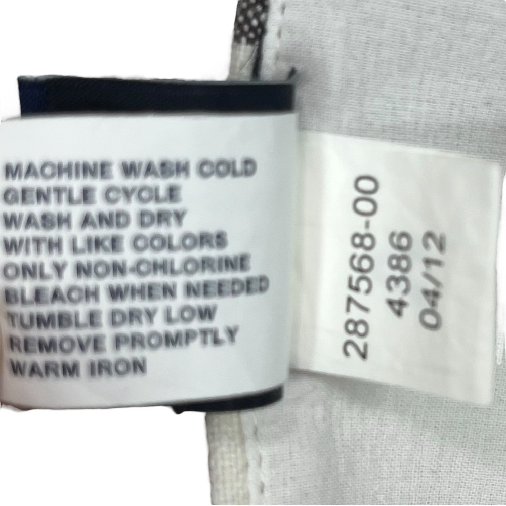 Gap | Women 6R | 100% Linen Ivory & Gray Striped Circle Knee Length Skirt - Picture 6 of 6